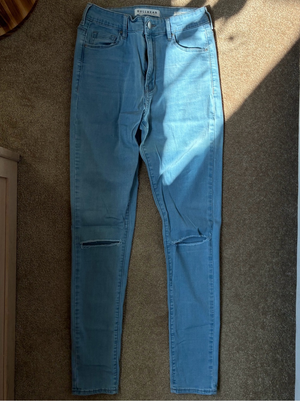 PacSun Light Blue Skinny Jeans with Knee Slits